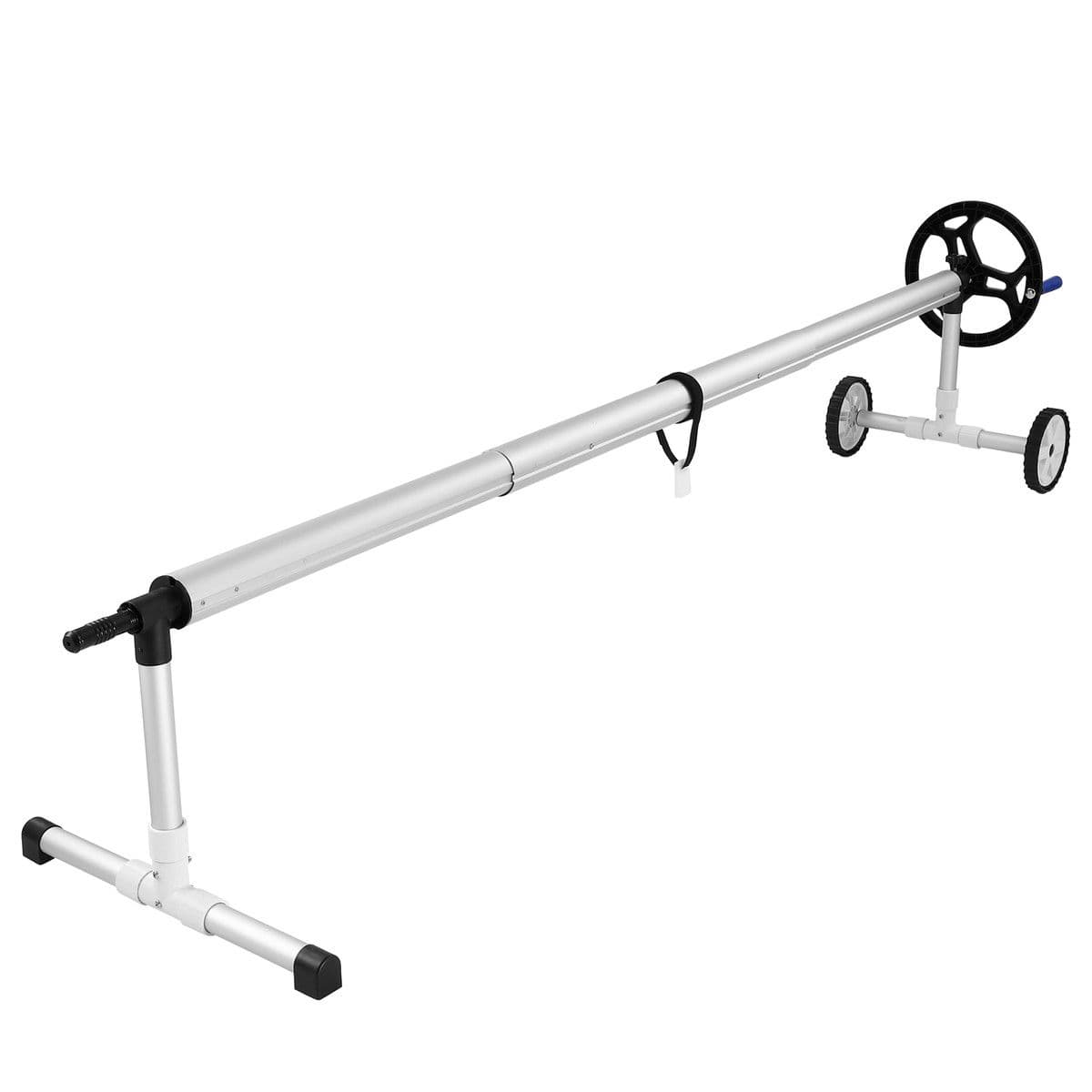 Pool Cover Roller Adjustable Swimming Blanket Reel 2.1m to 4.35m Heavy Duty Aluminium Stand