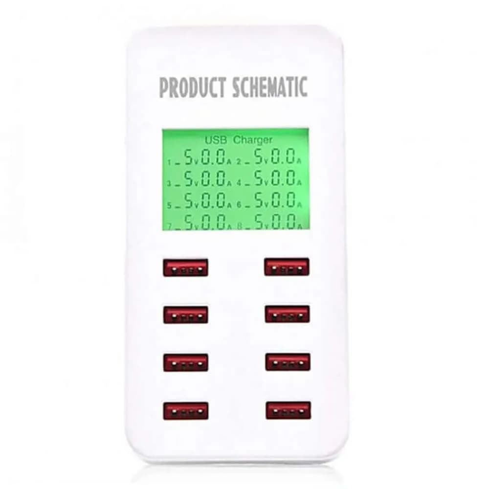 8 port USB wall charger