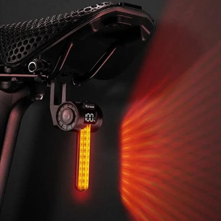 WEST BIKING SM2 Smart Brake Sensing Bike Tail Light | 180° Wide Angle LED | Digital Battery Display - West Biking