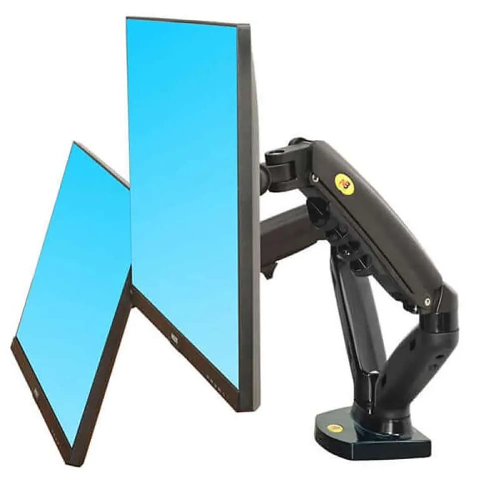 Dual arm monitor stand