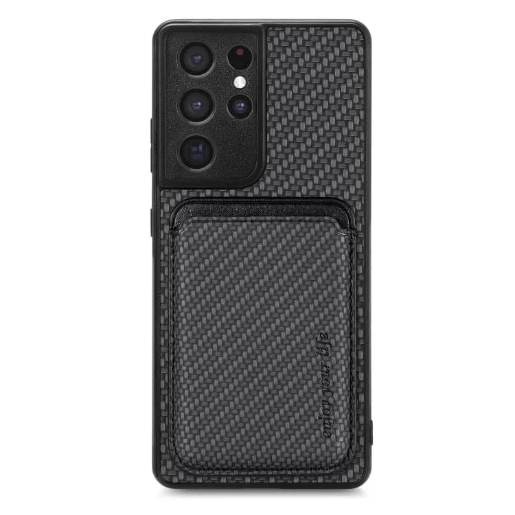 Samsung Galaxy S21 Ultra Carbon Magsafe Cover with Removable Card Wallet - Cover Noco