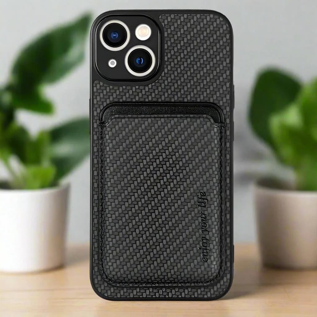 Apple iPhone 14 Carbon Magsafe Cover with Removable Card Wallet - Noco