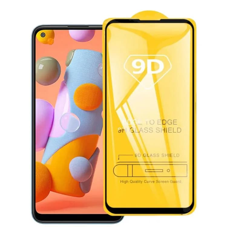 Tempered Glass 9D Hardness Anti-Scratch Black Border - Samsung Galaxy A21 158x70mm - acc Noco