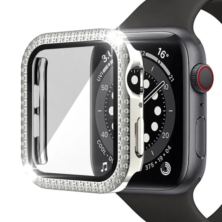Apple Watch Series 4 / 5 / 6 / SE 44mm Diamond Front Watch Protective Cover with Tempered Glass Screen Protector - Noco
