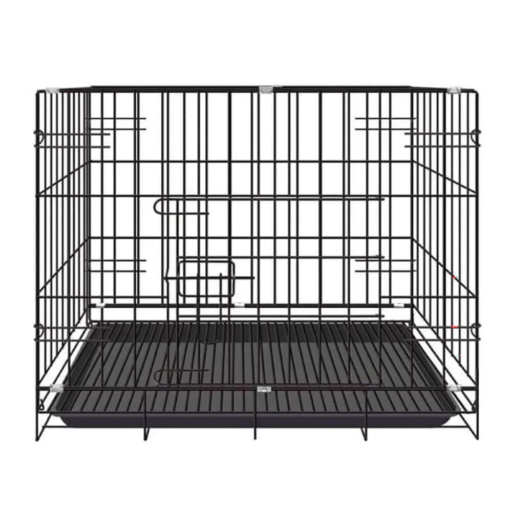 metal dog crate assembled