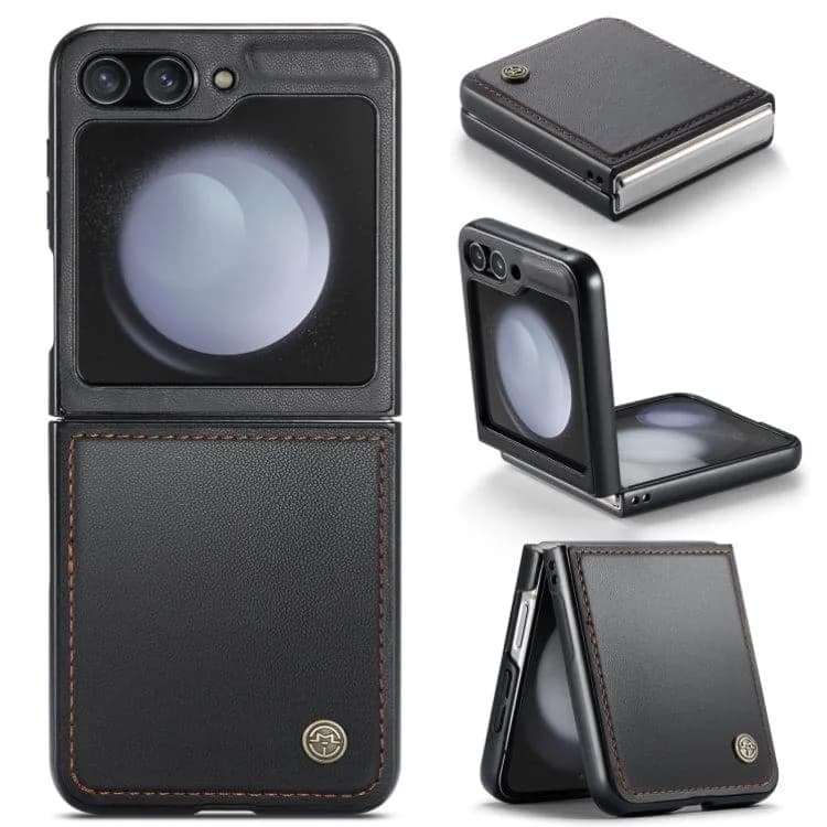 Samsung Galaxy Z Flip 5 CaseMe 023 PU Leather Cover - Black - Cover Noco