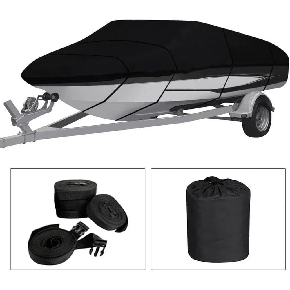 black 600D boat cover