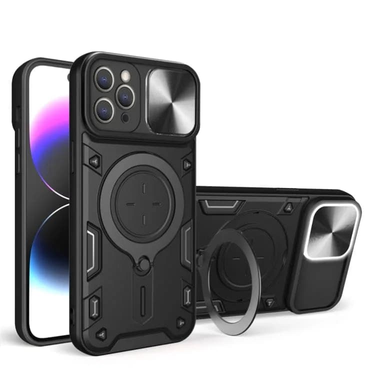 Apple iPhone 13 Hybrid Camera Shield Rugged Ring Protective Cover - Black - Noco