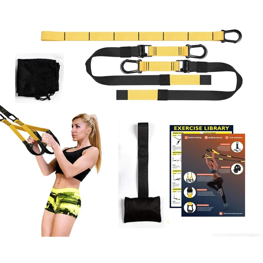 Suspension training straps kit