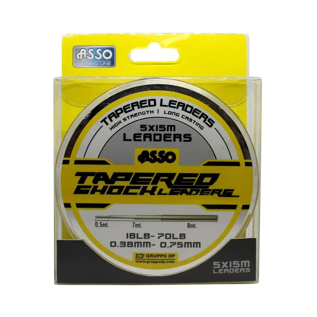 Tapered Shock Leader Clear 18-70lb 5 x 15m