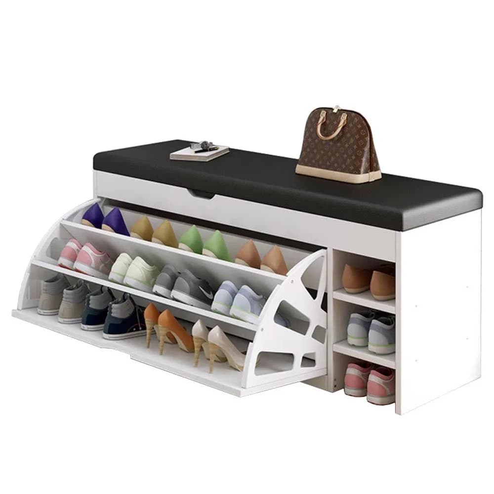 Wooden shoe cabinet organiser rack