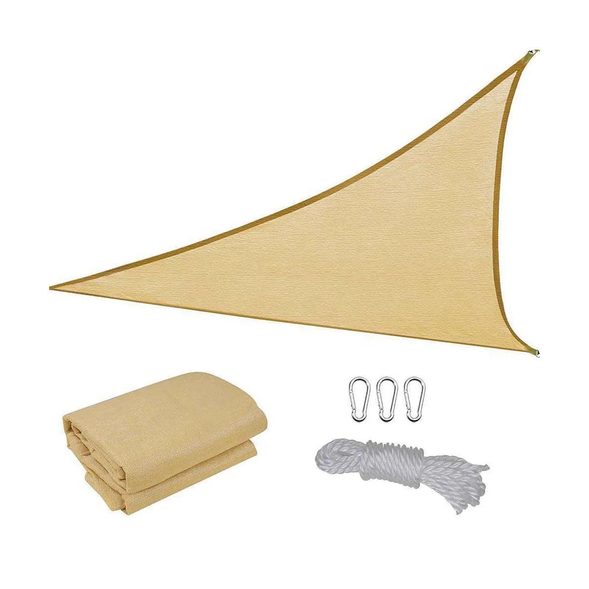 3X3X3M Triangle Sun Shade Sail-Sand