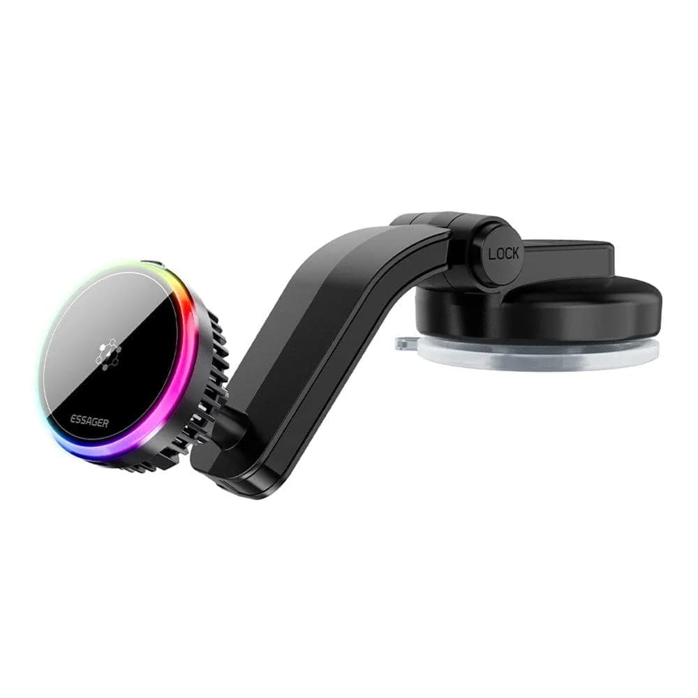 Essager T2 15W MagSafe Magnetic Car Charger with TEC Active Cooling – 2in1 Dash or Vent Mount - Essager