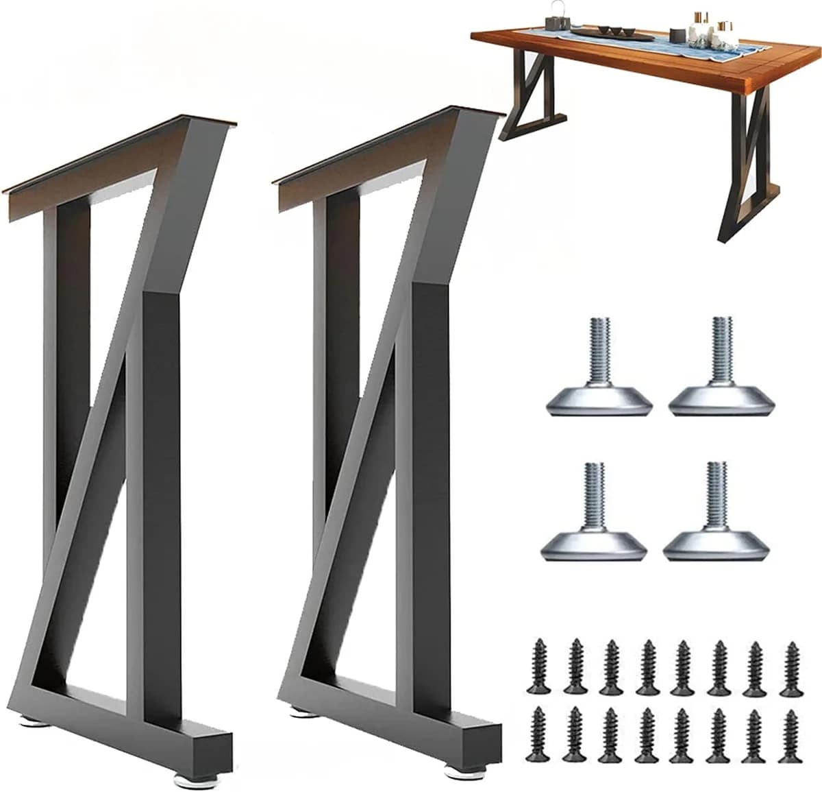 Set Of 2 Z-Shape Table Legs