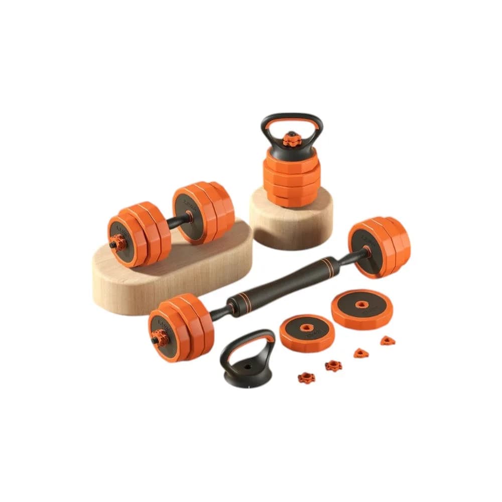 15KG Dumbbell Barbell Set Adjustable Weights with Connecting Rod Kettlebell Handle