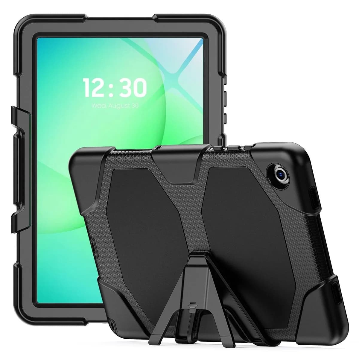 Samsung Galaxy Tab A9+ / Tab A11+ Hybrid V-Type Tablet Cover with Screen Protector - Black - Noco