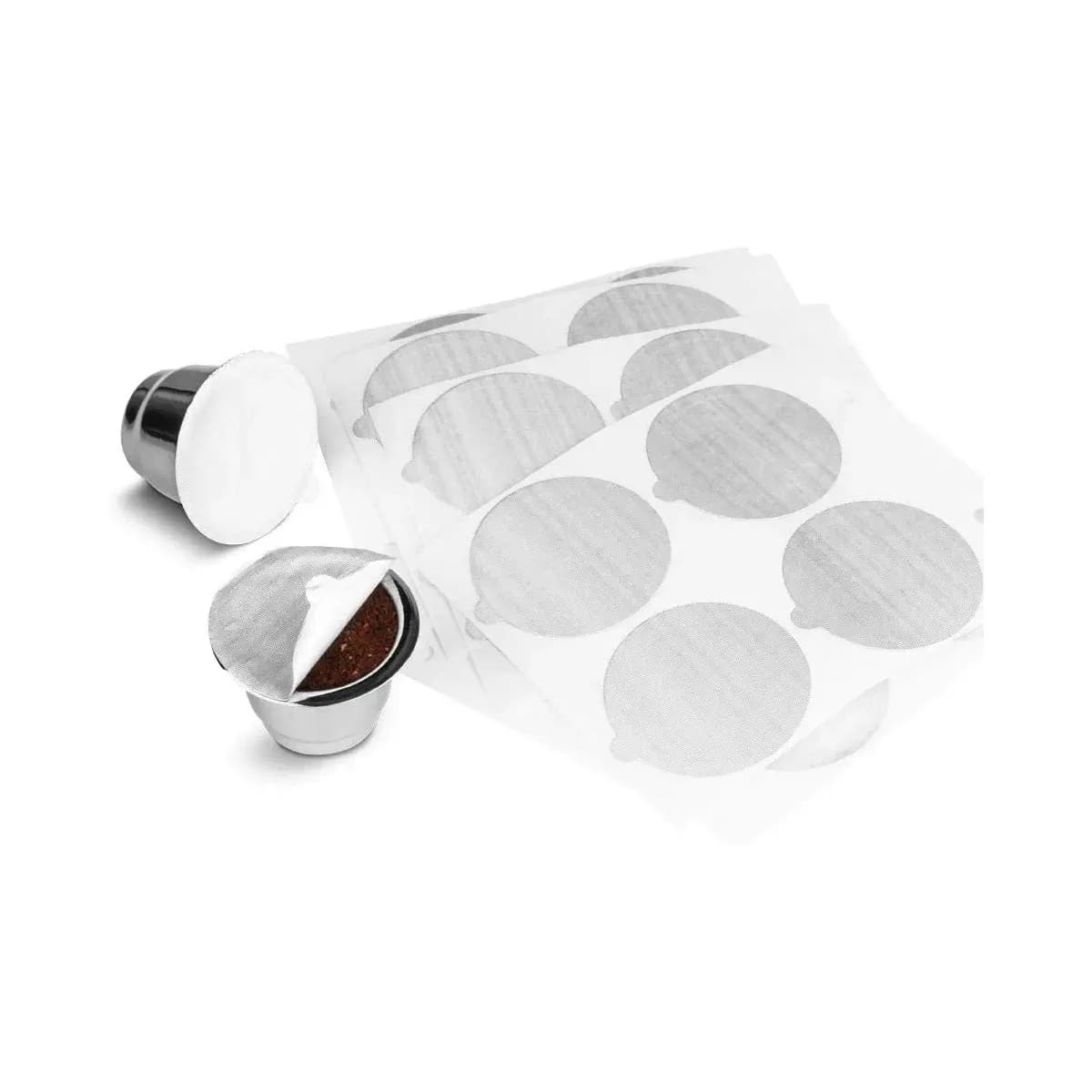 100 Pcs Aluminum Foils Lids for Refillable Nespresso Capsules