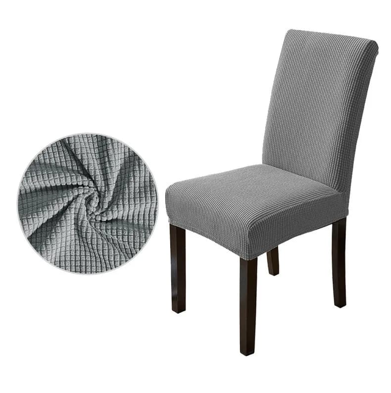 4 Pack High Stretch Seat Chair Slipcover - Gray