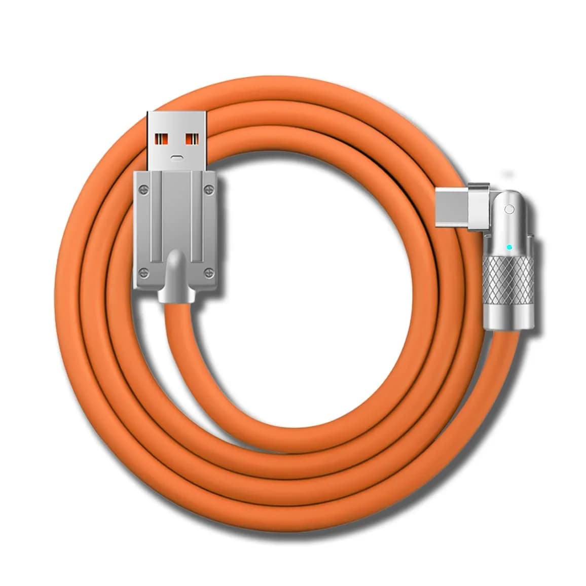 180cm 180¡ã Rotating 120W Fast Charge Cable-Type-C Orange