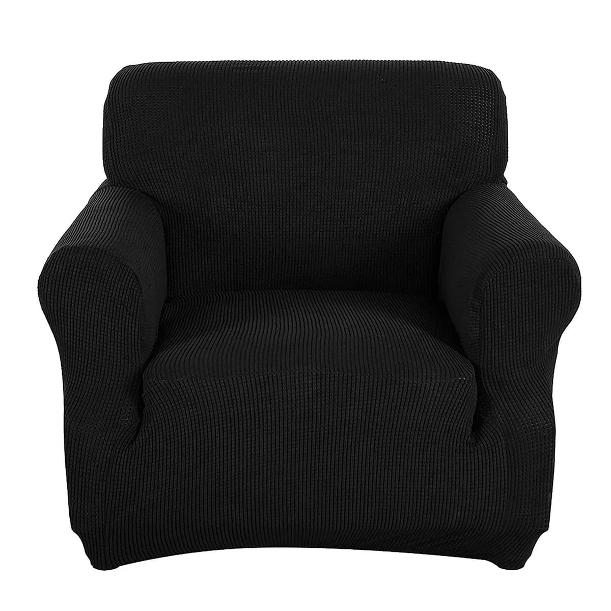 High Stretch Sofa Couch Slipcover One Seat-Black