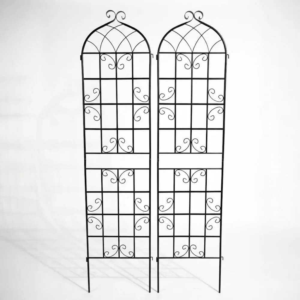Set of 2 Metal Garden Trellis Plant Support - 180cm