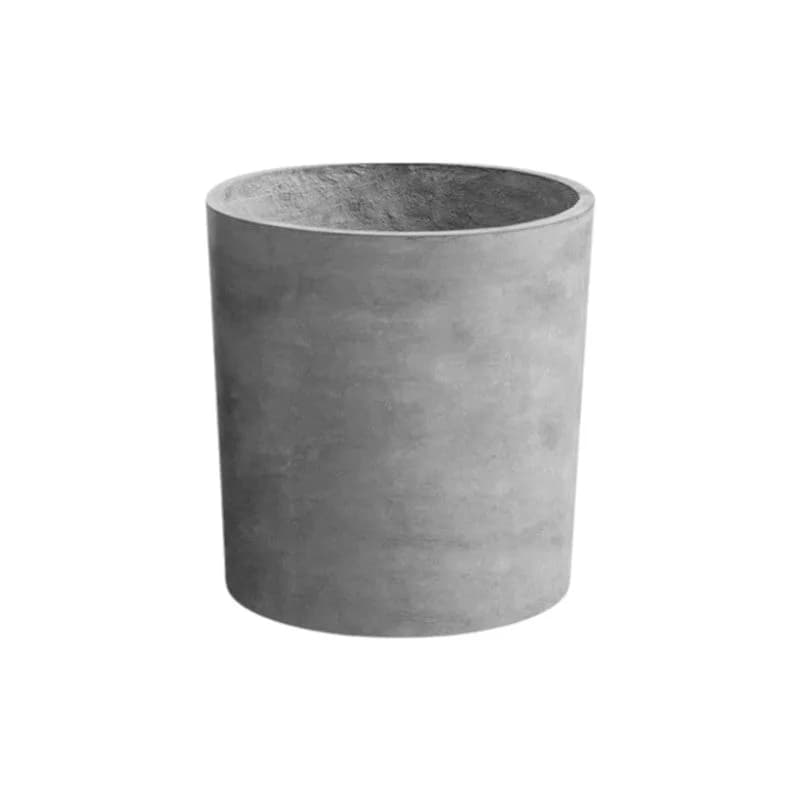 Modern Cement Gray Planter Box Cylindrical-25CM
