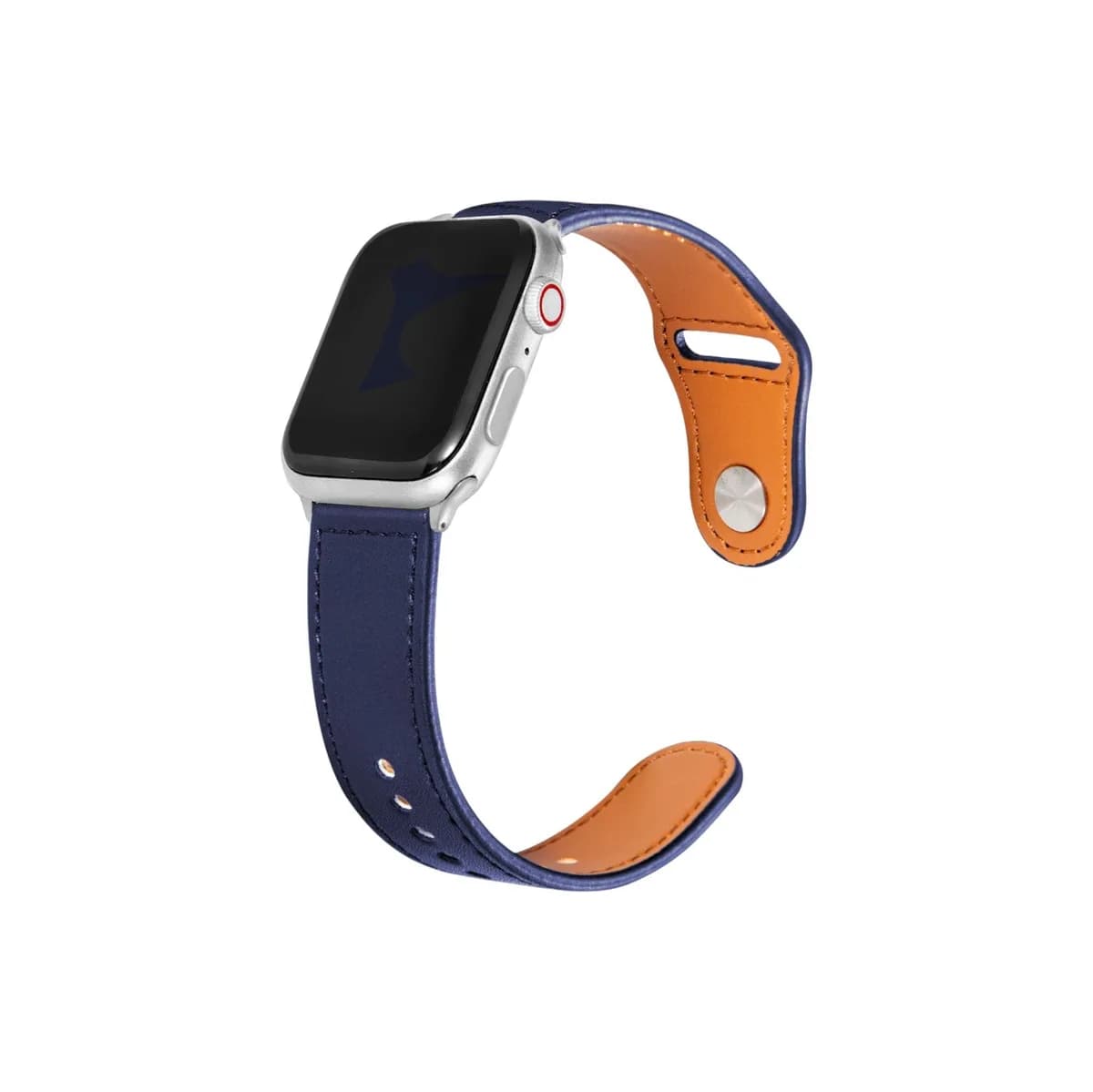 Top Grain Leather Bands Compatible With Apple Watch Band for 38MM 40MM 41MM-Blue