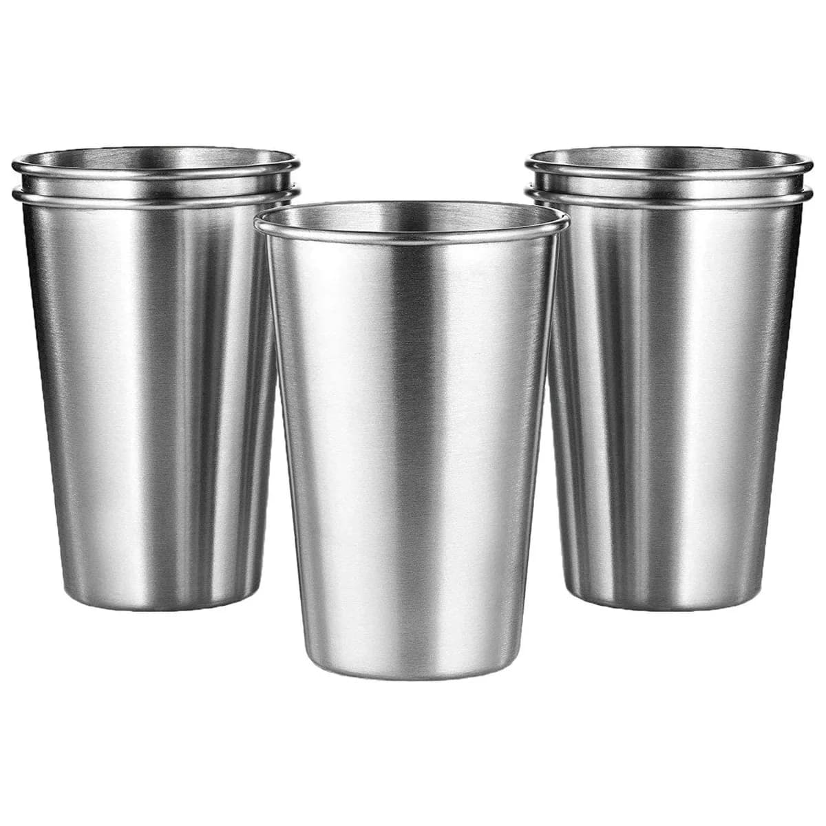 5Pack Stainless Steel Pint Cups Shatterproof Cup