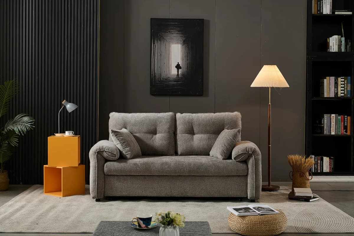 Rome 2 Seater Roll Out Sofa bed - Silver