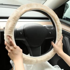 Premium Lambskin Car Steering Wheel Cover