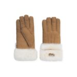 Fluffy Sheepskin Wool Shearling Lined Gloves Puni