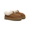 UGG Slippers Women Sheepskin Wool Collar Ankle Platform Santana - Huakoa