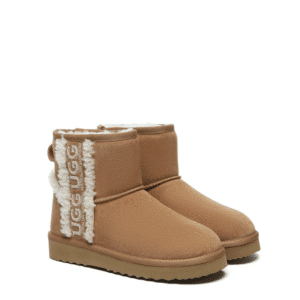 UGG Boots Sheepskin Wool Shearling Lined Ankle Mini Darby - Huakoa