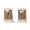 Fluffy Fingerless Sheepskin Wool Mittens - Huakoa