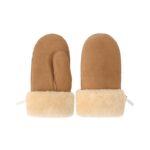 Fluffy Sheepskin Wool Mittens