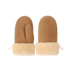Fluffy Sheepskin Wool Mittens - Huakoa
