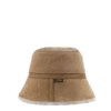 Fluffy Sheepskin Wool Bucket Patchwork Hat - Huakoa