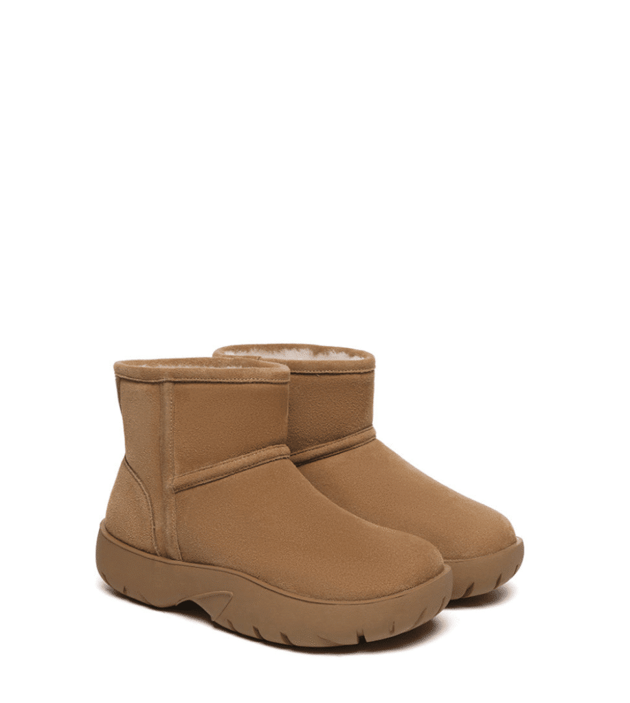 Sheepskin Wool Ankle Chunky Mini Classic Boots Salma - Huakoa