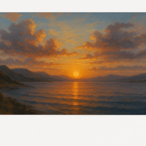 Sunset Over the Bay – Art Print by Jane’s Art