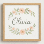 “Floral Name Print” – Custom Watercolour Art by Jane’s Art
