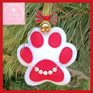 Pet Christmas Ornament - Paw
