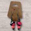 Dangle Earring - Pink Skeleton