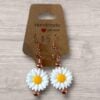 Dangle Earring - White Flower
