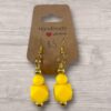 Dangle Earring - Yellow Geometric