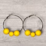 Hoop Earrings - Yellow (Large Hoops)