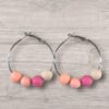 Hoop Earrings - Pink (Medium Hoops)