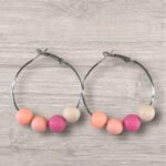 Hoop Earrings - Pink (Medium Hoops)