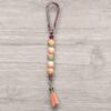 Clip Keyring - Orange Flowers