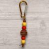 Clip Keyring - Red and Yellow Sparkles