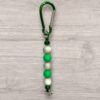 Clip Keyring - Green with Stripes